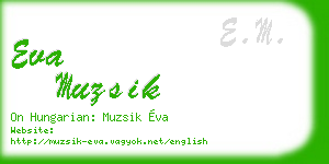 eva muzsik business card